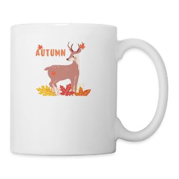 Leaf Autumn Tree Orange Fall Leaves Season - Coffee/Tea Mug - white - Right