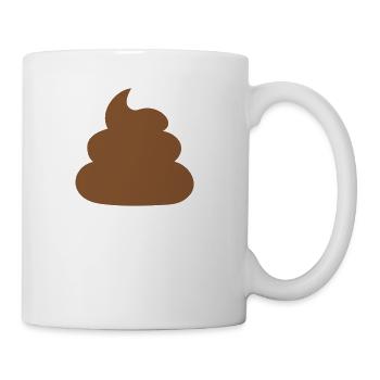 symbol shit pile disgusting - Coffee/Tea Mug - white - Right