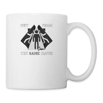 Cut from the same cloth - Coffee/Tea Mug - white - Right