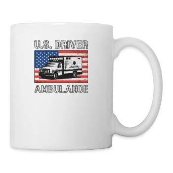 Us Driver Ambulance Driver Paramedic Emergency - Coffee/Tea Mug - white - Right