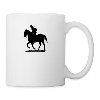 Horseman riding - Coffee/Tea Mug - white - Right
