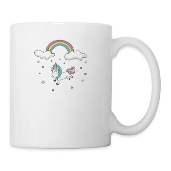 Vegan Unicorn Under The Rainbow - Coffee/Tea Mug - white - Right