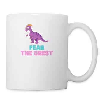 Parasaurolophus Fear The Crest - Coffee/Tea Mug - white - Right