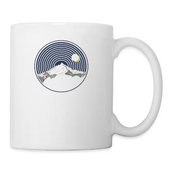 Snow Mountain Peak At Night - Coffee/Tea Mug - white - Right