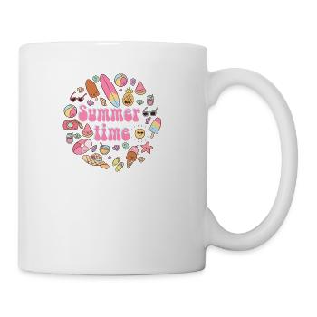 Summer Time Cute Groovy Summer Design - Coffee/Tea Mug - white - Right