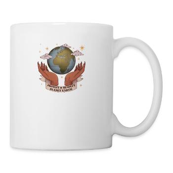 Protect And Respect Planet Earth - Coffee/Tea Mug - white - Right