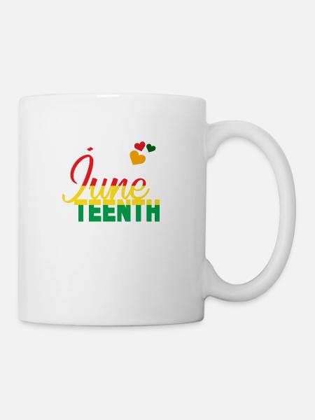 Juneteenth Flag Proud African American Valentine s - Coffee/Tea Mug - white