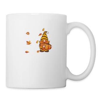 Cute Gnome With Pumpkin Happy Fall Y all Autumn - Coffee/Tea Mug - white - Right