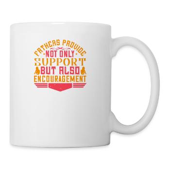 Father Fathers Provide Encouragement - Coffee/Tea Mug - white - Right