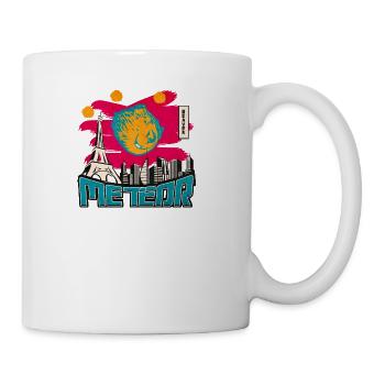 Beaver Meteor Epic Funny Apocalyptic Monster - Coffee/Tea Mug - white - Right