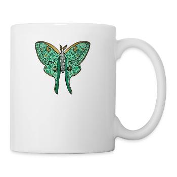 Luna Moth Green And Gold - Coffee/Tea Mug - white - Right