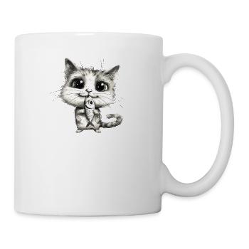 Funny Cat - Coffee/Tea Mug - white - Right