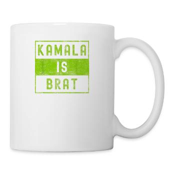 Kamala is Brat Funny USA Campaign Humor Meme - Coffee/Tea Mug - white - Right