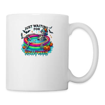 Funny Just Waiting For Halloween Skeleton - Coffee/Tea Mug - white - Right