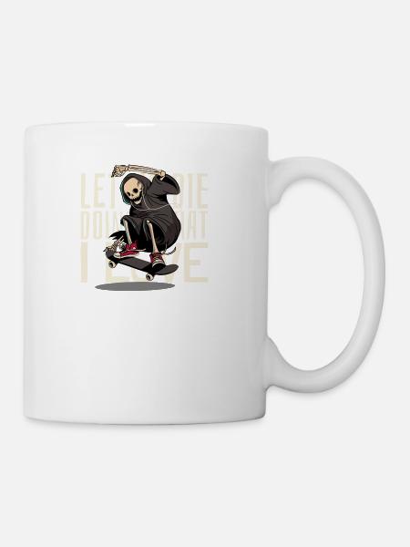 Let Me Die Doing What I Love | Funny Gift - Coffee/Tea Mug - white