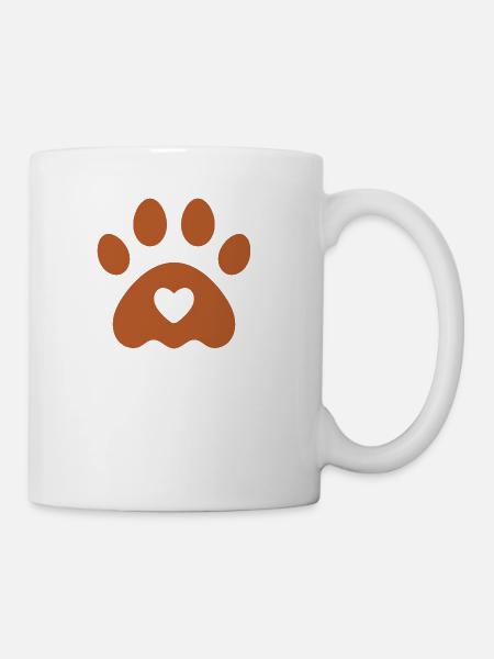 dog play - Coffee/Tea Mug - white