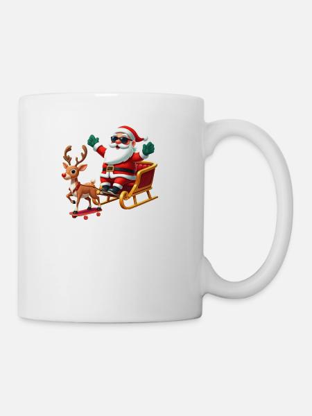 Cool Santa on the Move - Coffee/Tea Mug - white