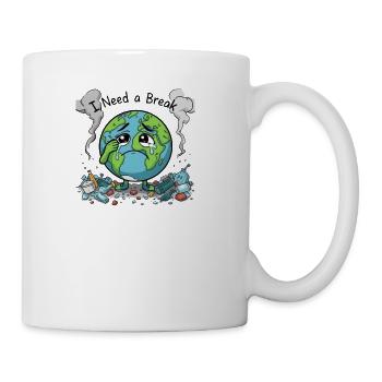 Crying Planet Earth - Coffee/Tea Mug - white - Right