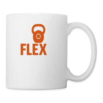 iron flex gym - Coffee/Tea Mug - white - Right