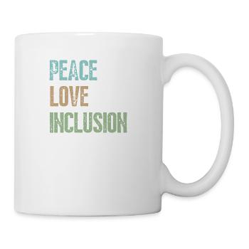 Peace Love Inclusion - Coffee/Tea Mug - white - Right