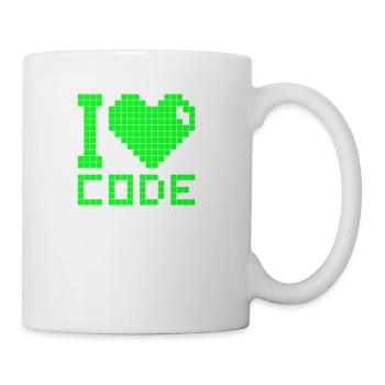 I Love Code Mono - Coffee/Tea Mug - white - Right