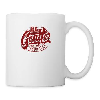 Red Inspiring Typography T-Shirt - Coffee/Tea Mug - white - Right