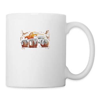 Mud Bogging Truck Mud In My Blood Racing - Coffee/Tea Mug - white - Right