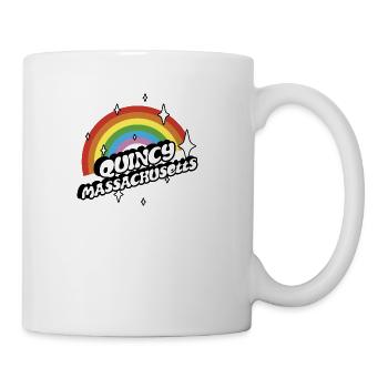 Quincy Massachusetts Rainbow vintage - Coffee/Tea Mug - white - Right