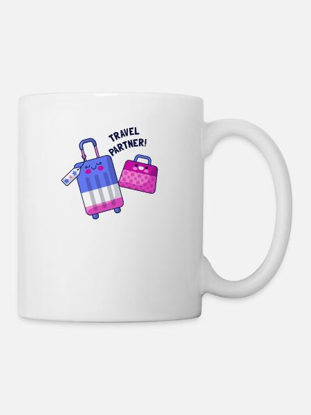 Travel Partner girl - Coffee/Tea Mug - white