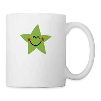 Big Green Star - Coffee/Tea Mug - white - Right