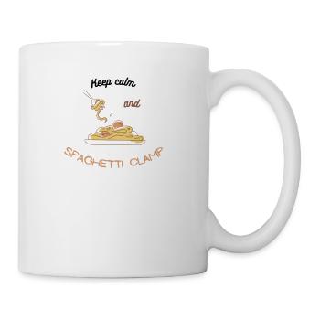 Keep Calm And Spaghetti Clamp - Coffee/Tea Mug - white - Right