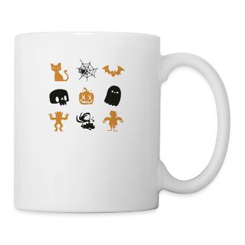 Minimalist Halloween Ornaments - Coffee/Tea Mug - white - Right