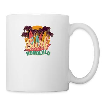 Cute Ghost Drinking Coffee Halloween Ghost Ice Cof - Coffee/Tea Mug - white - Right