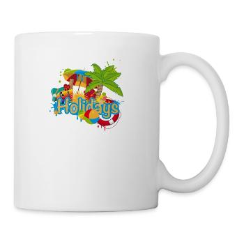 Colorful Summer Graffiti Holidays - Coffee/Tea Mug - white - Right