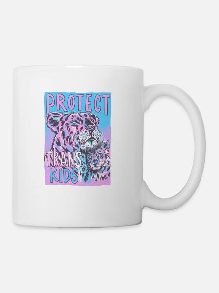 PROTECT TRANS KIDS - Coffee/Tea Mug - white