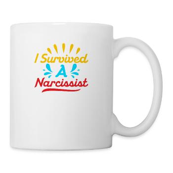 I Survived A Narcissist Divorcee Divorce Women - Coffee/Tea Mug - white - Right