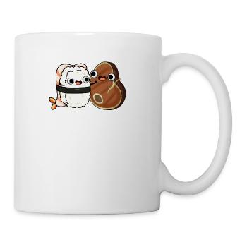 Rice To Meat You Cute Sushi Steak - Coffee/Tea Mug - white - Right