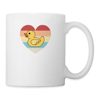 Rubber Ducky Love Heart - Coffee/Tea Mug - white - Right