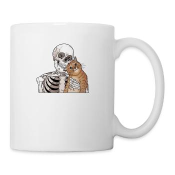 Orange Tabby Cat Friend - Coffee/Tea Mug - white - Right