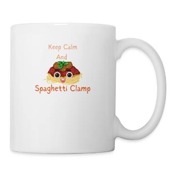 Keep Calm And Spaghetti Clamp - Coffee/Tea Mug - white - Right