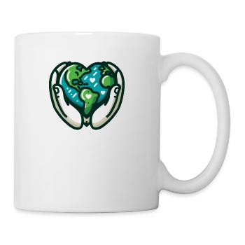 Husky Hero Guarding Planet Earth - Coffee/Tea Mug - white - Right