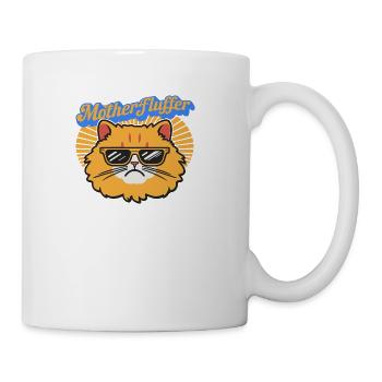 Motherfluffer Grumpy Cat Blue - Coffee/Tea Mug - white - Right