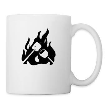 Marshmallow on campfire - Coffee/Tea Mug - white - Right