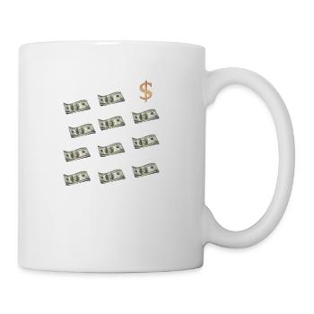 dollar print - Coffee/Tea Mug - white - Right