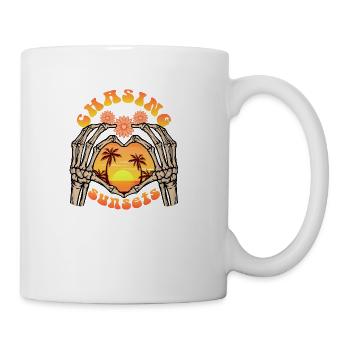 Chasing Sunset - Palm Trees - Coffee/Tea Mug - white - Right