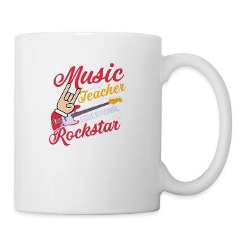 Music Teacher Educational Rockstar School Music Te - Coffee/Tea Mug - white - Right