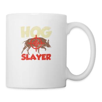 Hog Swine Hunt Hunting Pig Hunting Hog Removal - Coffee/Tea Mug - white - Right