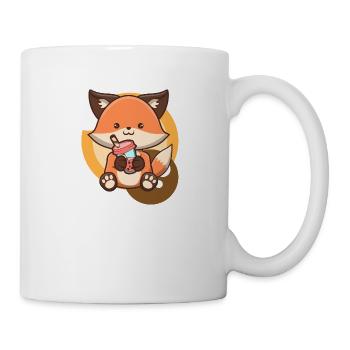 Fox And Bubble Tea - Coffee/Tea Mug - white - Right
