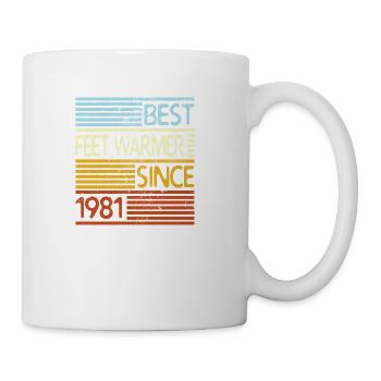 40th Wedding Anniversary Ruby Wedding Best Foot - Coffee/Tea Mug - white - Right