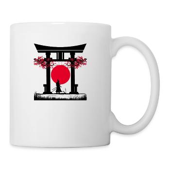 SAMURAI VIBES | TORII GATE | ORIENTAL JAPANESE ART - Coffee/Tea Mug - white - Right
